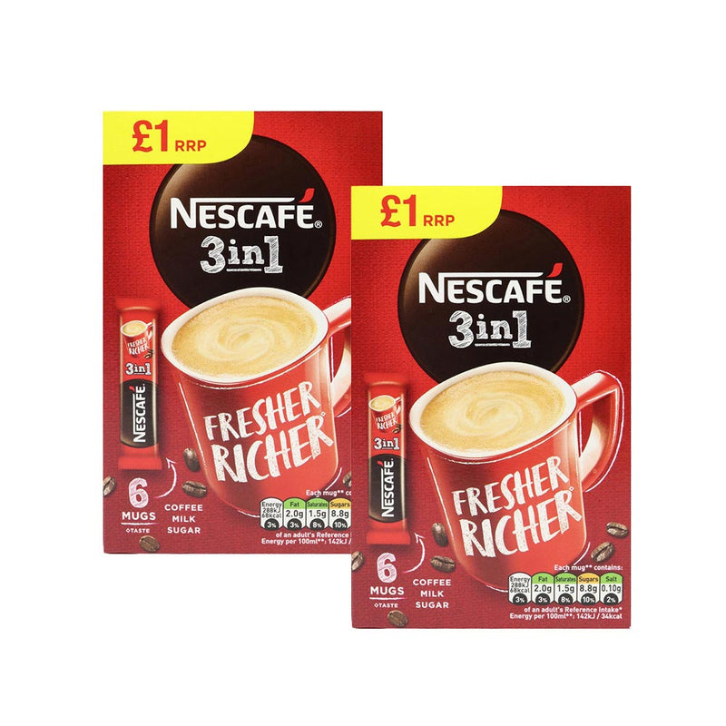 Nescafe 3 in 1 Original Instant Coffee 6PK x 2Pack