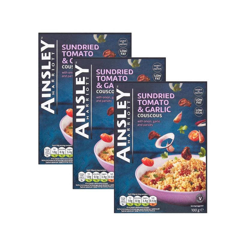 Ainsley Harriott Sundried Tomato & Garlic Couscous 100g x 3Pack