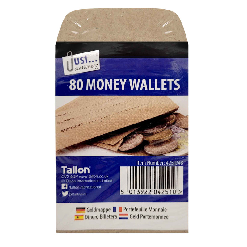 80 Money Wallets 70 x 105mm