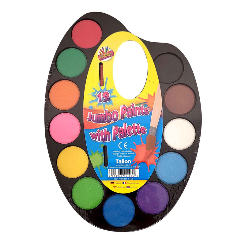 12 Jumbo Paints with Palette