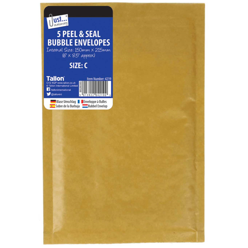 Bubble Envelopes Size C 5PC
