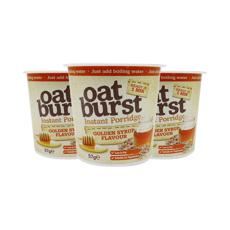 Oatburst Instant Porridge Pot Golden Syrup Flavour 57g x 3Pack