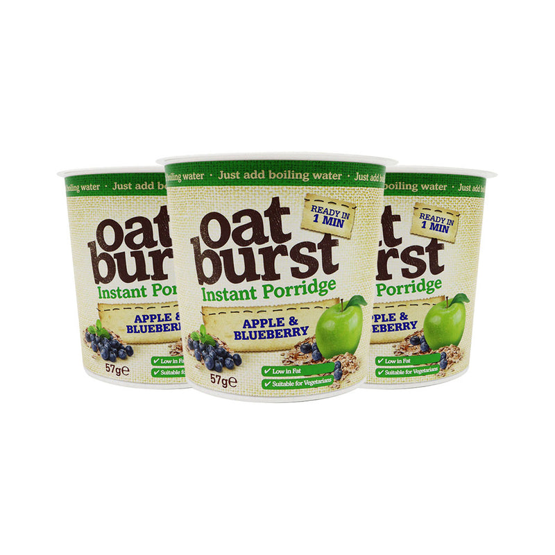 Oatburst Instant Porridge Pot Apple & Blueberry 57g x 3Pack