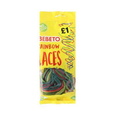 Bebeto Rainbow Laces Sweets 160g x 4Pack