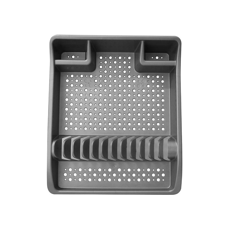 Plastic Dish Drainer Plate and Cutlery Rack Grey