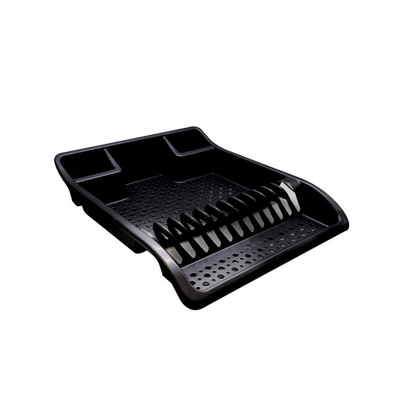 Plastic Dish Drainer Plate and Cutlery Rack Black