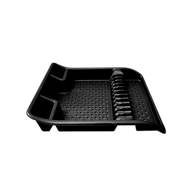 Plastic Dish Drainer Plate and Cutlery Rack Black