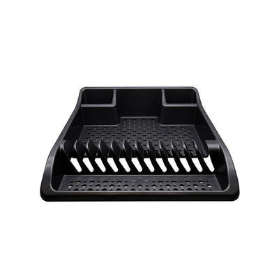 Plastic Dish Drainer Plate and Cutlery Rack Black