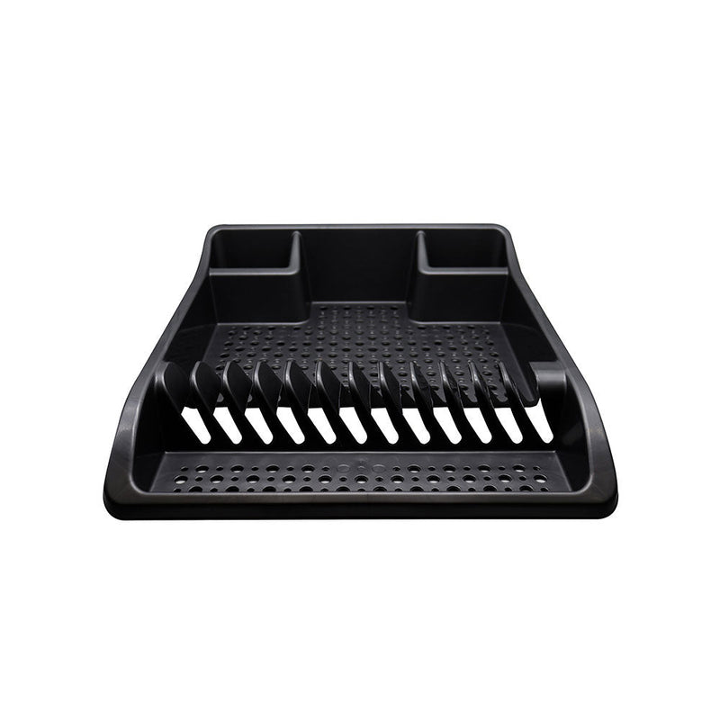 Plastic Dish Drainer Plate and Cutlery Rack Black