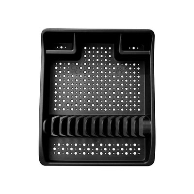 Plastic Dish Drainer Plate and Cutlery Rack Black
