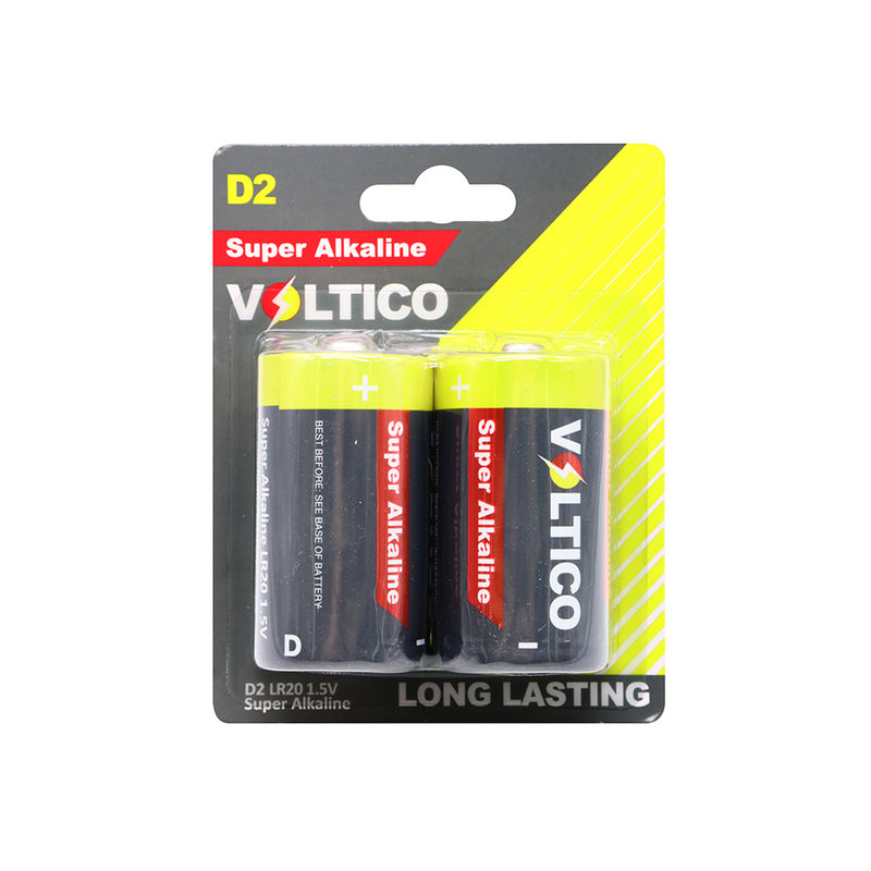 Hyundai Super Alkaline D2 1.5V Vatteries 2PK