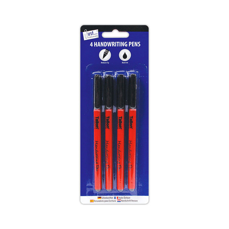 4 Hand Writing Pens Black