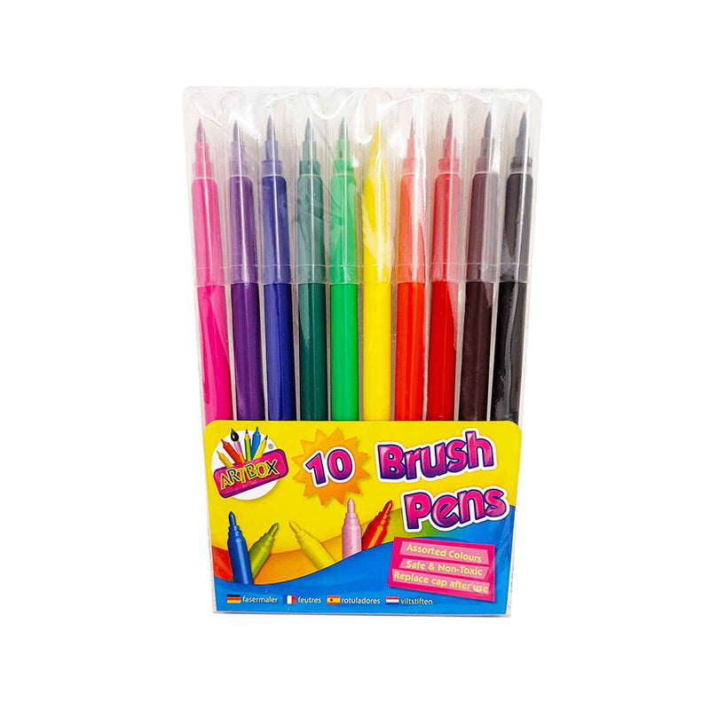 Quality Brush Fibre Pens 10PC
