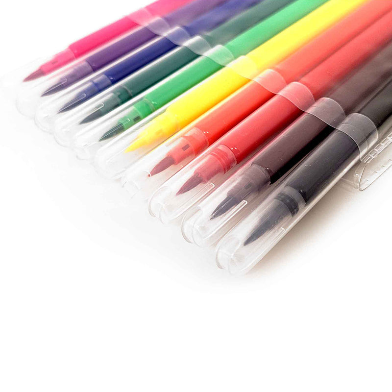 Quality Brush Fibre Pens 10PC