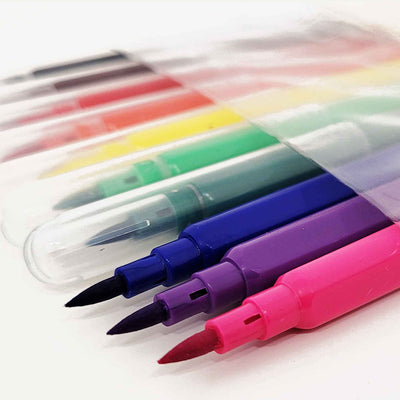 Quality Brush Fibre Pens 10PC