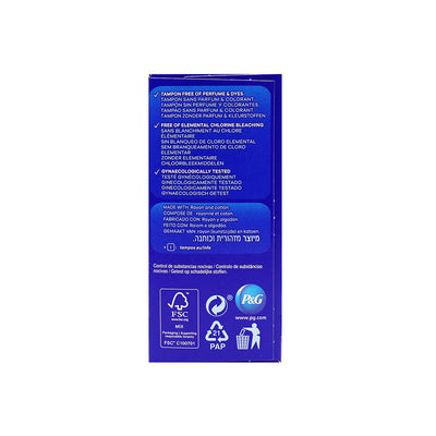Tampax Super Tampons Applicator 100% Cotton Comfy Layer 20S