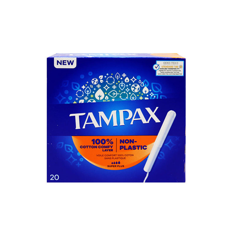 Tampax Super Plus Tampons Applicator 100% Cotton Comfy Layer 20S