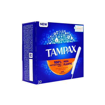 Tampax Super Plus Tampons Applicator 100% Cotton Comfy Layer 20S