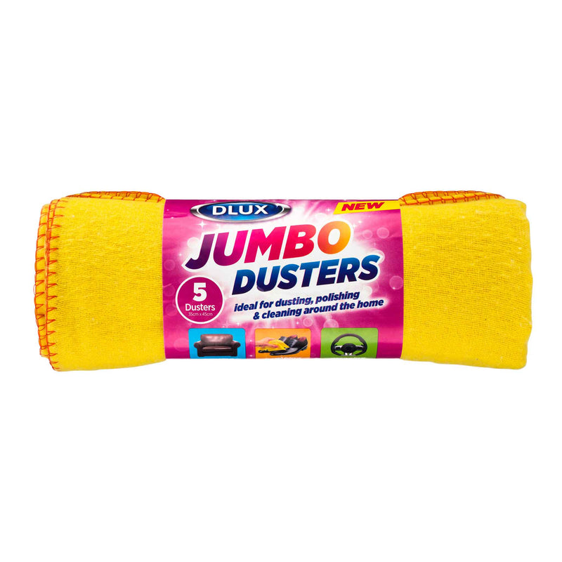 Dlux Jumbo Duster Yellow 5Pk 35x45cm