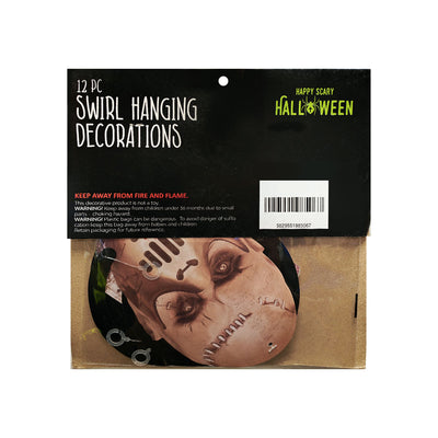 12 Pieces Halloween Swirl Hanging Decoration Assorted
