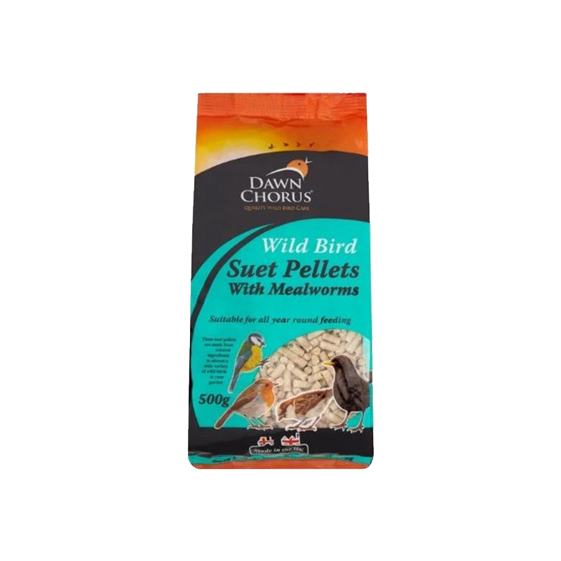 Dawn Chorus Wild Bird Suet Pellets Mealworms 500g