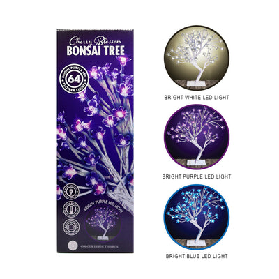 purple led bonsai tree LED Cherry Blossom Bonsai Tree 45cm