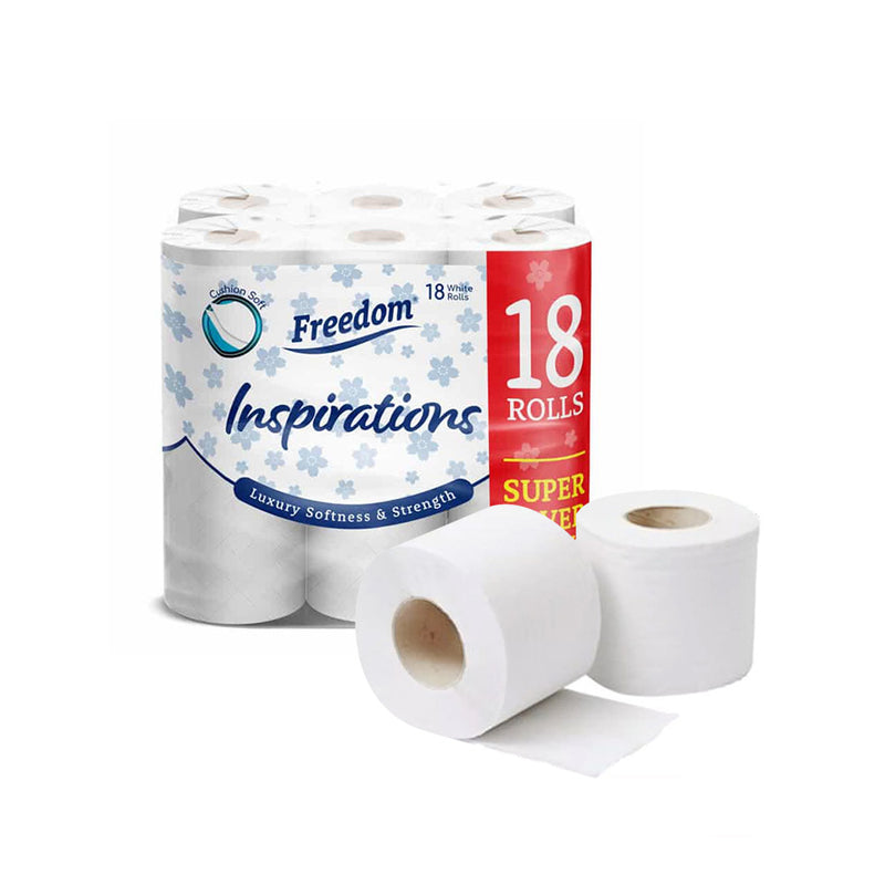 Freedom Quilted Toilet Paper Roll 2ply White 18PK