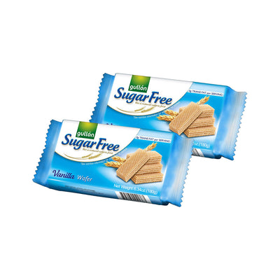 Gullon Suger Free Vanilla Flavour Wafer 180g x 2Pack