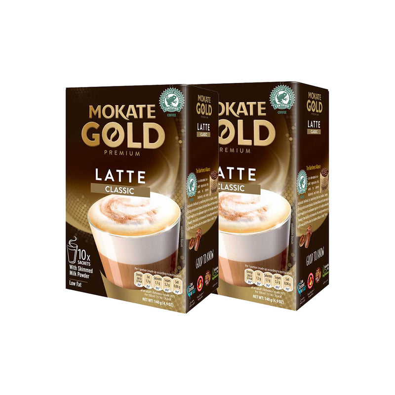 Mokate Gold Premium Latte Classic 10S 140g x 2Pack