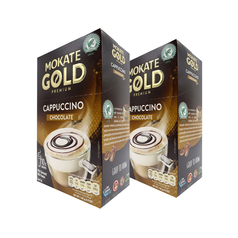 Mokate Gold Premium Cappuccino Chocolate 10S x 2Pack