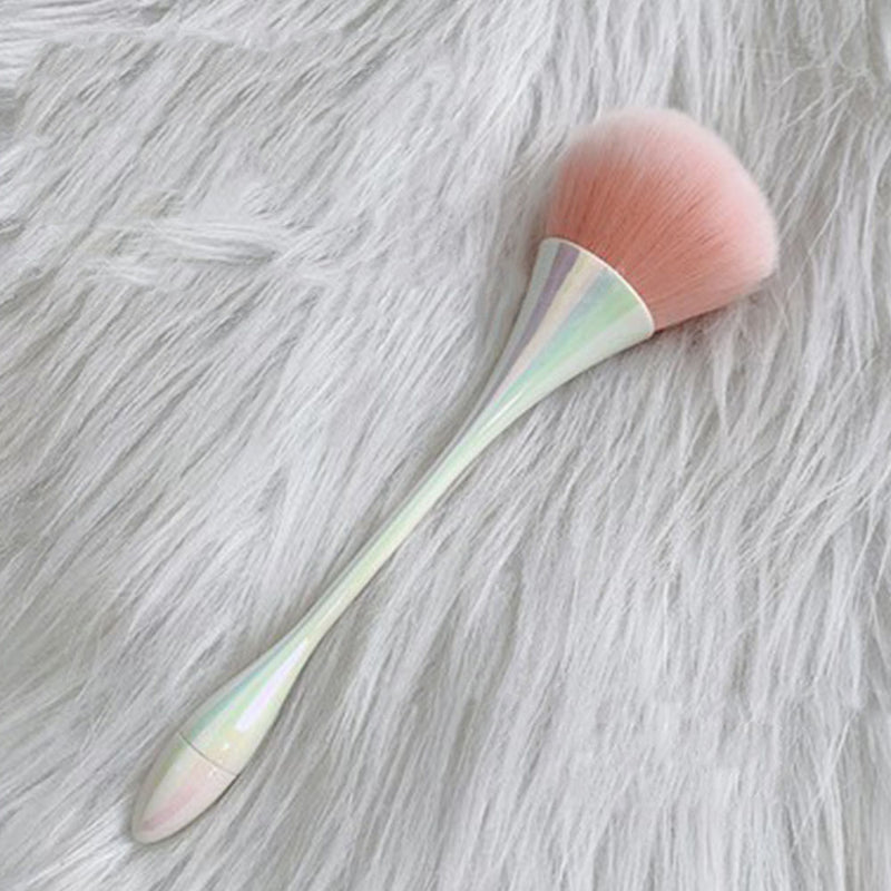 Multi-Purpose Nail Powder Brush White Handle