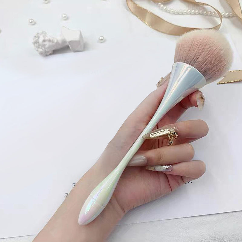 Multi-Purpose Nail Powder Brush White Handle