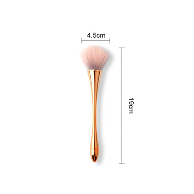 Multi-Purpose Nail Powder Brush Rosegold Handle