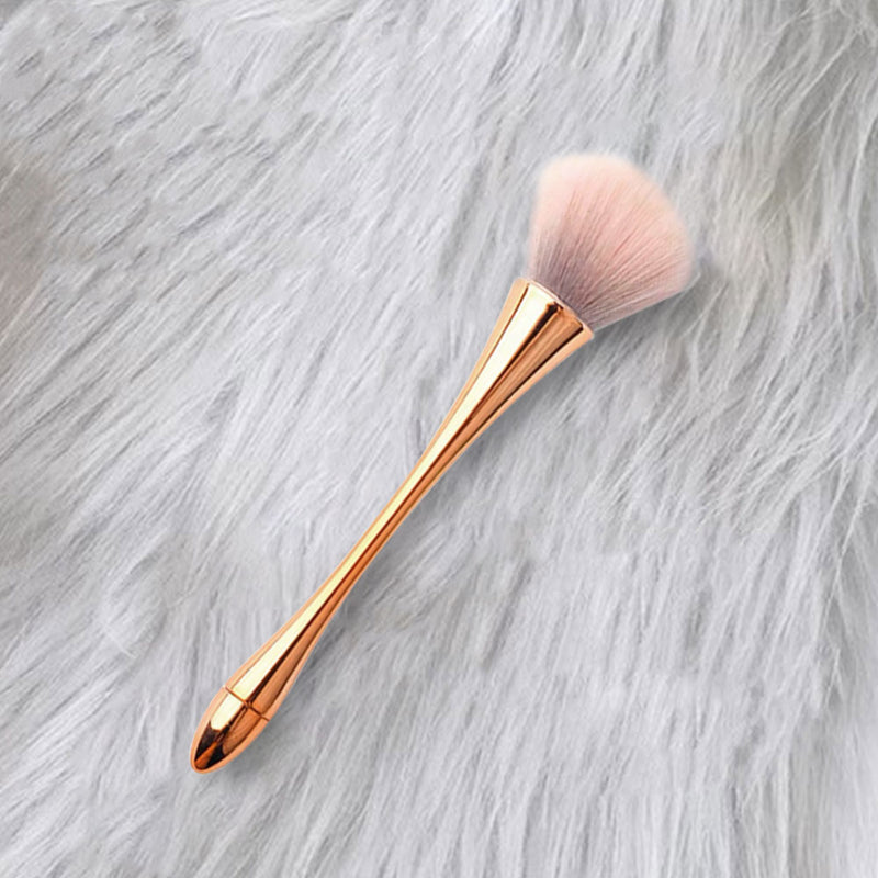 Multi-Purpose Nail Powder Brush Rosegold Handle