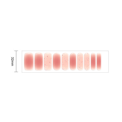 Peach Pink Gel Nail Self-adhesive Stickers Pack of 10