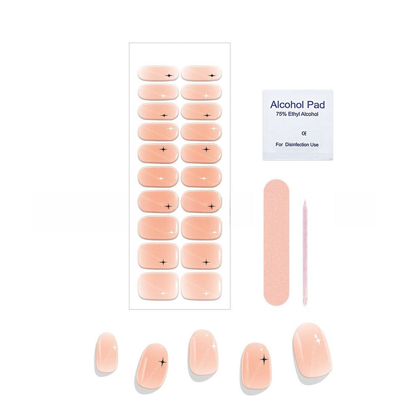 Soft Pink Polaris Gel Nail Self-adhesive Stickers Pack of 20