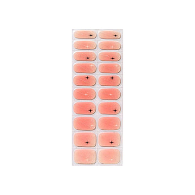 Soft Pink Polaris Gel Nail Self-adhesive Stickers Pack of 20