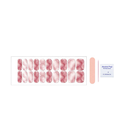 Blooming Dream Pink Gel Nail Self-adhesive Stickers Pack of 20