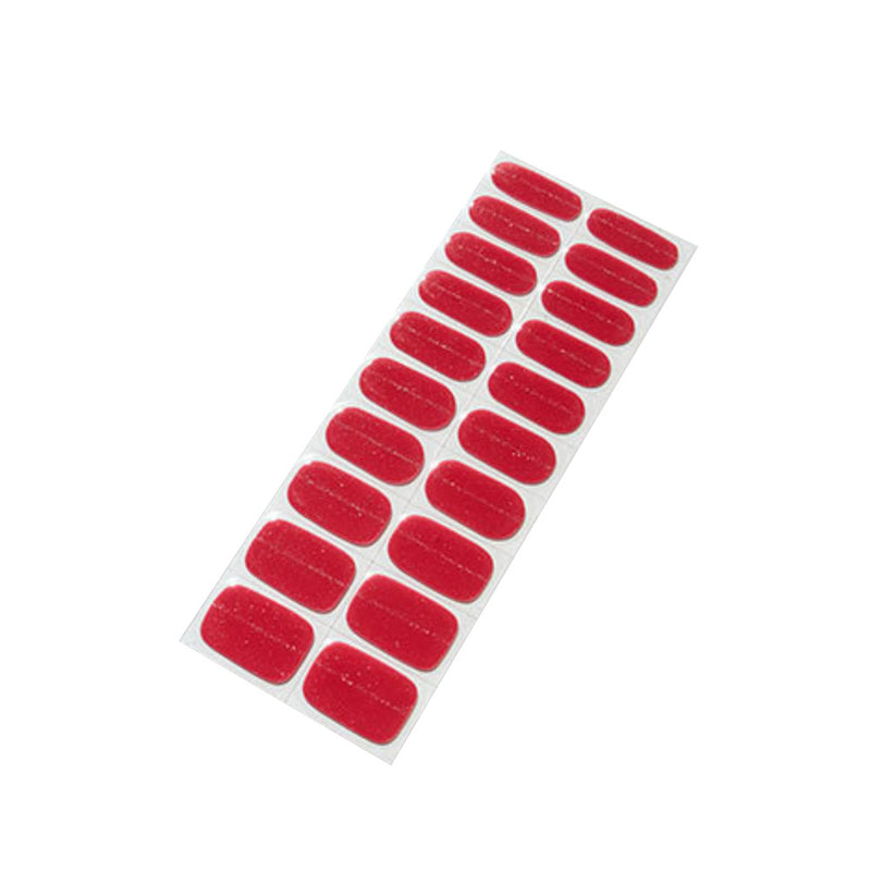 Giltter Red Gel Nail Self-adhesive Stickers Pack of 20