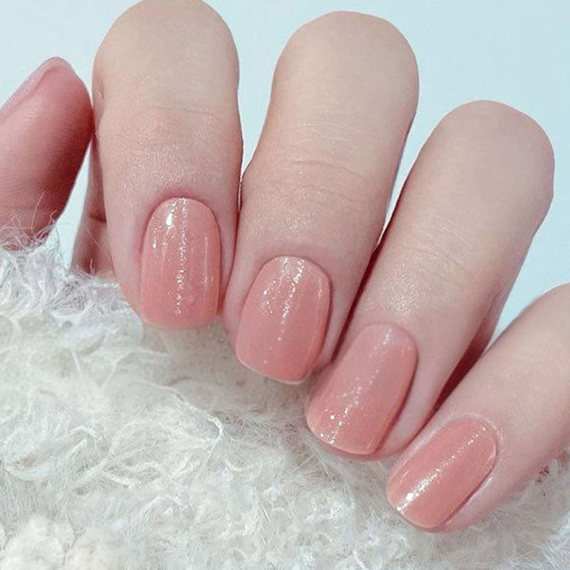 Pearly Elegance Pink Nail Self-adhesive Stickers Pack of 20