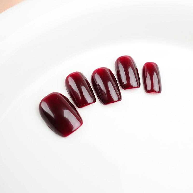 Red Wine Press on Nails