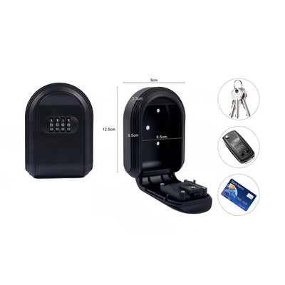 Key Safe Wall Mounted 4 Digit Combination Key Lock Box