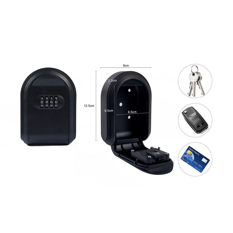 Key Safe Wall Mounted 4 Digit Combination Key Lock Box