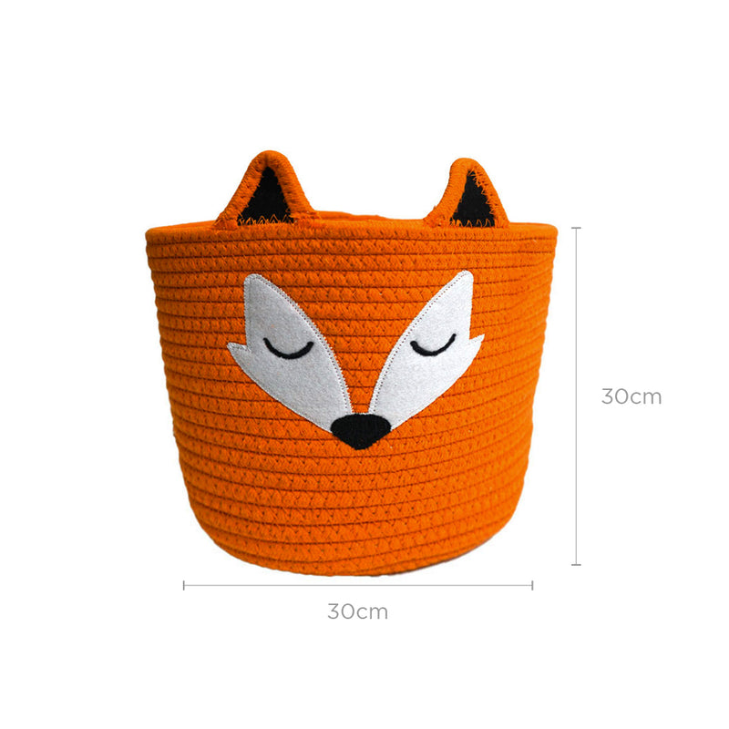 Animal Storage Cotton Foldable Organizer Basket Unicorn & Fox