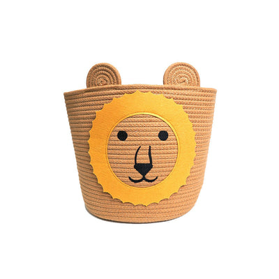 Large Animal Storage Cotton Foldable Organizer Basket Lion 30cmx30cmx30cm