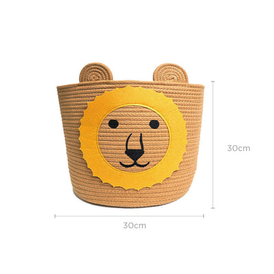 Large Animal Storage Cotton Foldable Organizer Basket Lion 30cmx30cmx30cm