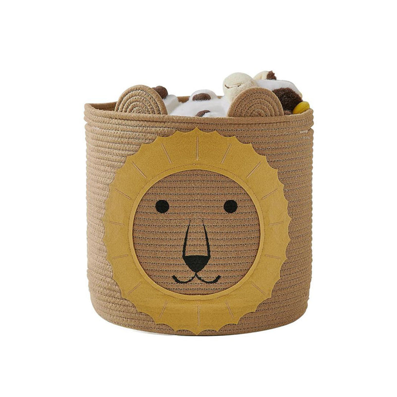 Large Animal Storage Cotton Foldable Organizer Basket Lion 30cmx30cmx30cm