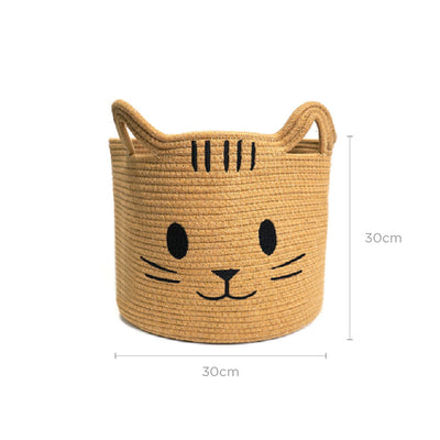 Large Animal Storage Cotton Foldable Organizer Basket Cat 30cmx30cmx30cm