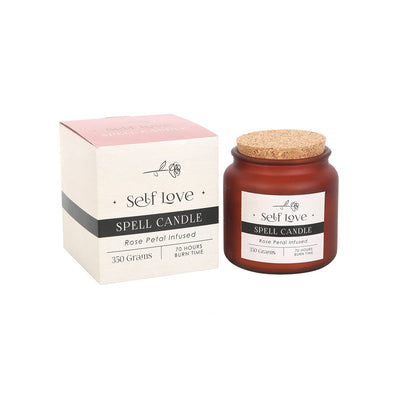 Rose Petal Infused Self Love Spell Jar Candle