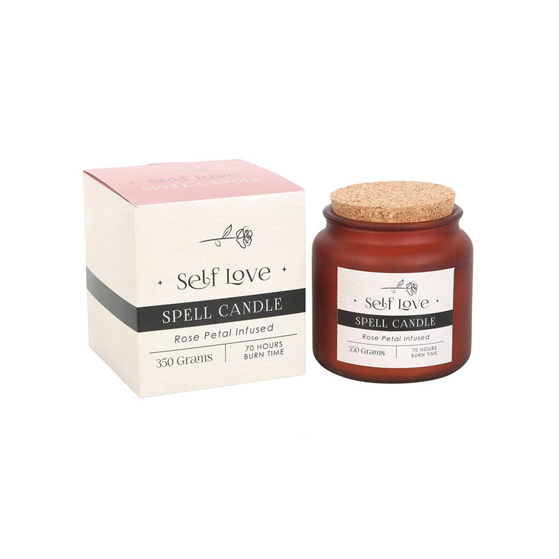 Rose Petal Infused Self Love Spell Jar Candle